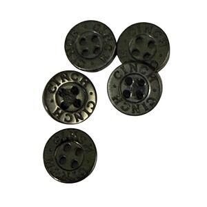 Cinch Replacement Buttons Set of 13 Black Charcoal 4-Hole Western Shirt 2 Sizes